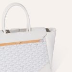 Goyard Saigon Tote White Goyardine Canvas Palladium Hardware - Image 6